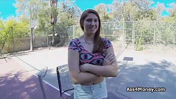 Outdoor pov fuck at the tennis court
