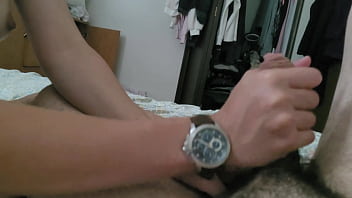 cumming on watchface with sexy girl